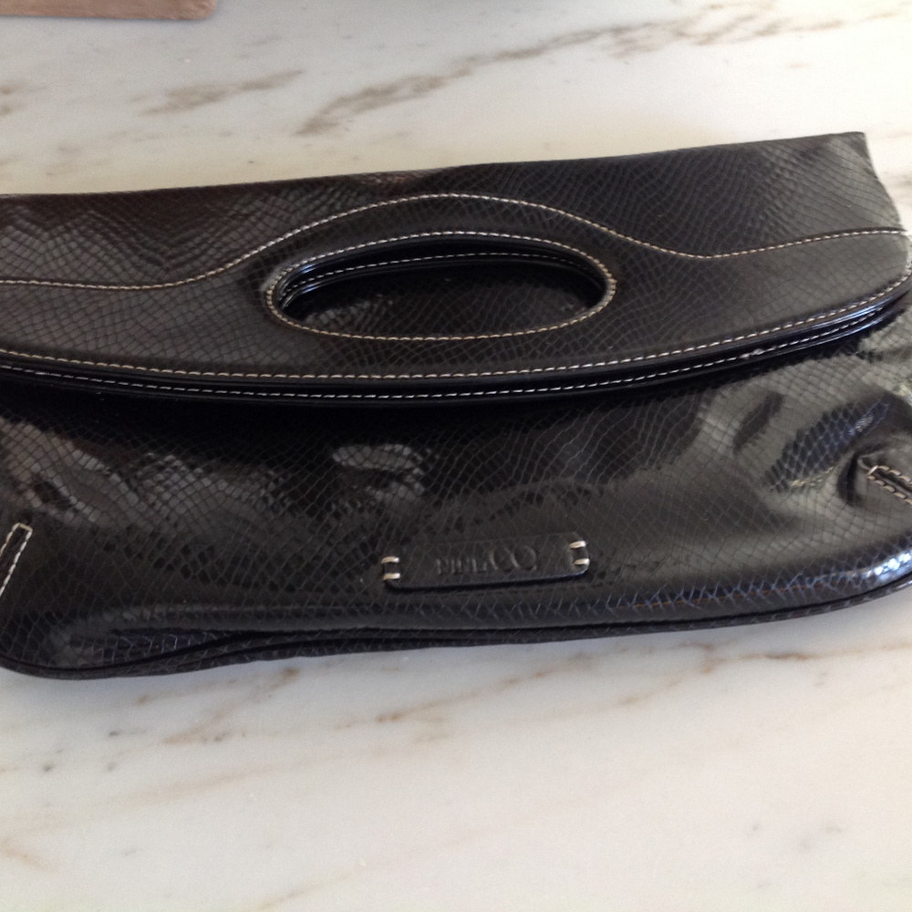 StylishNine & Co Snake Skin Fold Over Clutch, NWOT
